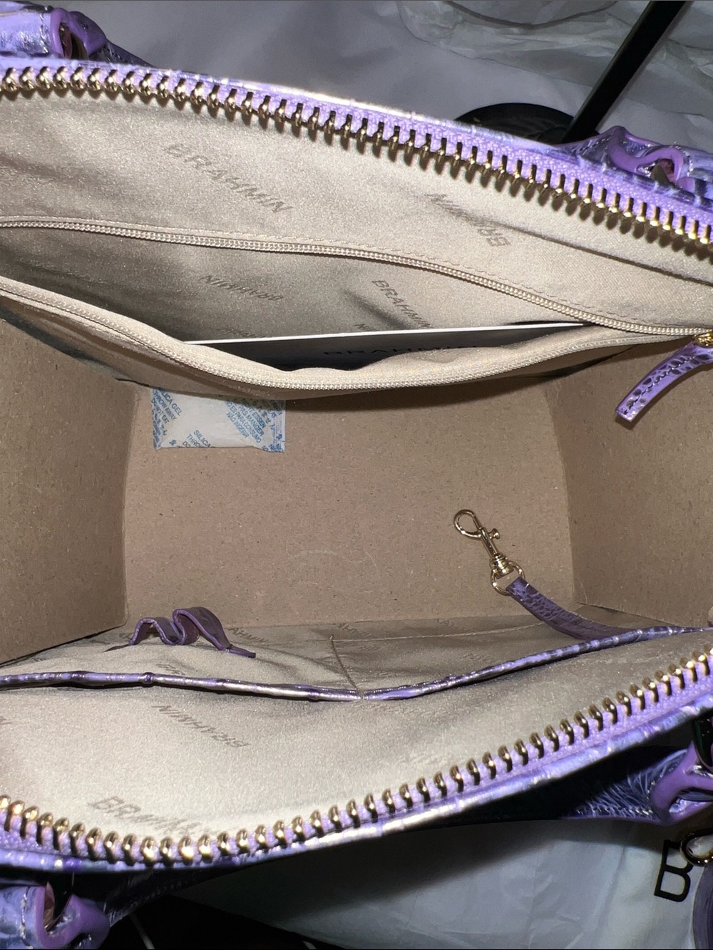 Brahmin Duxbury Sheer Lavender Melbourne satchel - Picture 5 of 5